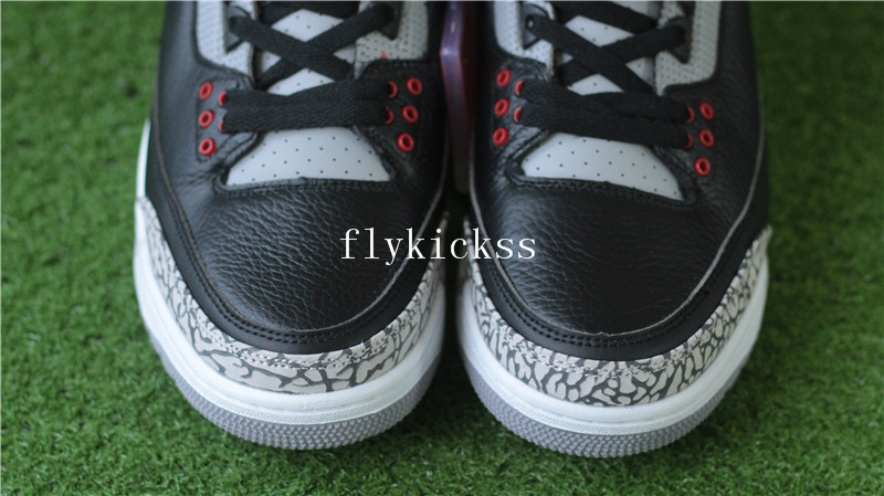 Authentic Air Jordan 3 Retro Black Cements Nike Bottom